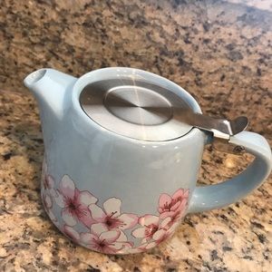 New! Alfred Stainless & Ceramic Flower Teapot